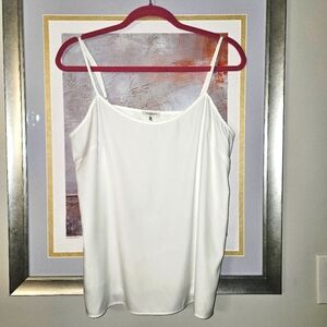 White Camisole Top By Lafayette 148, Medium
